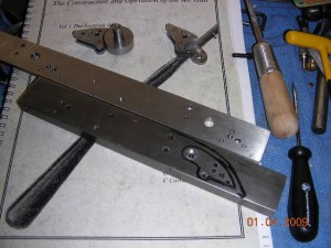 Lockplate layout for bridle - lockplate drill jig lower